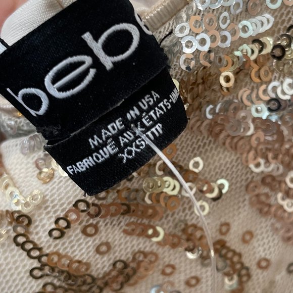 bebe Gold sequin dress with open back - Picture 8 of 9